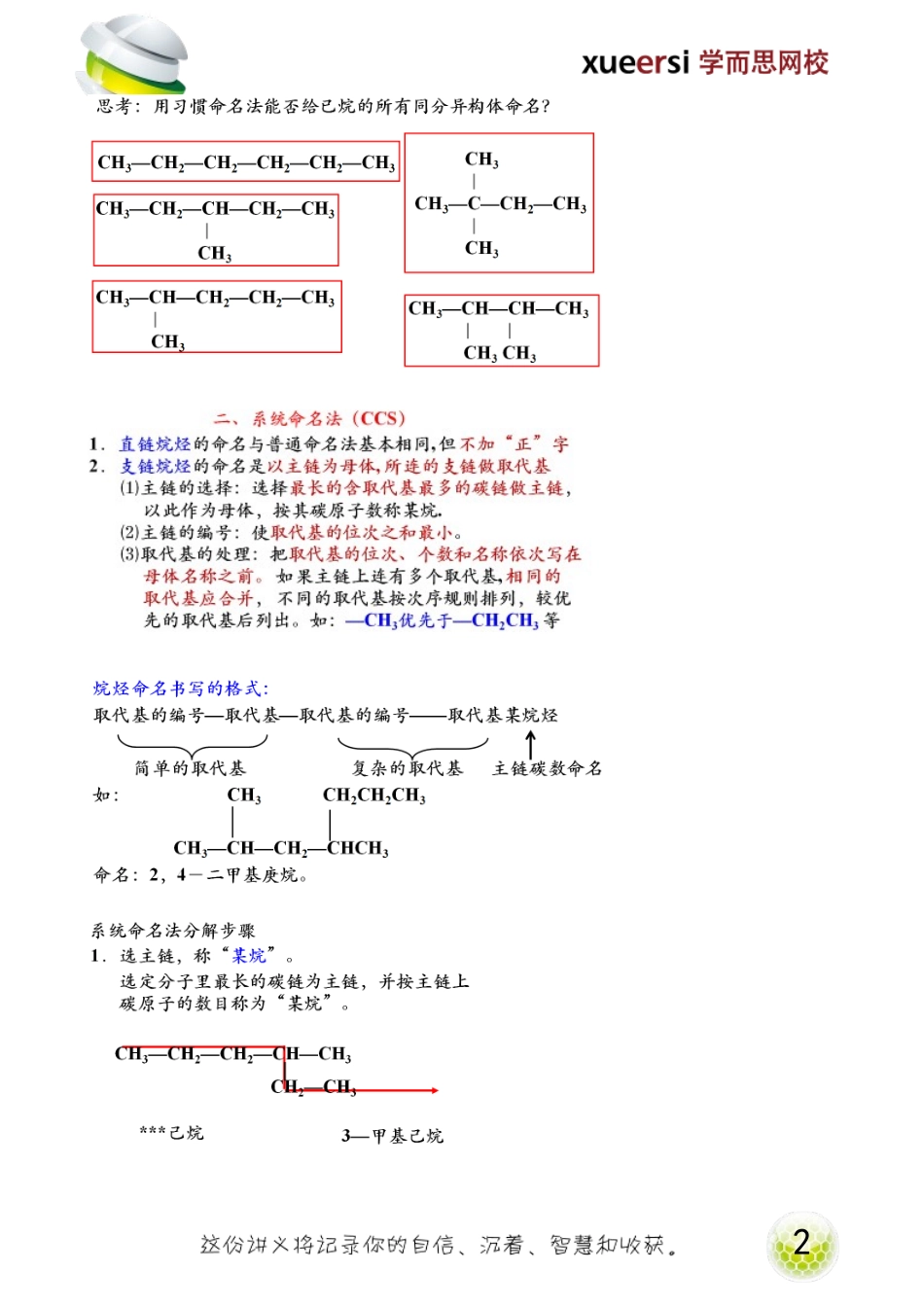 有机物的命名（选修5预习）.doc_第2页