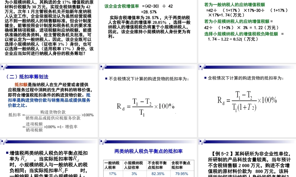 第05章增值税筹划.ppt
