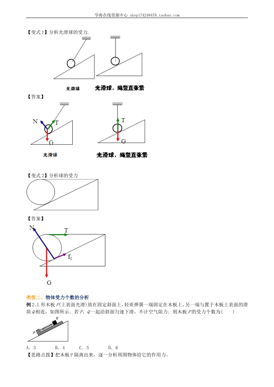 知识讲解 平衡条件下的受力分析 （基础）(1).doc_第3页