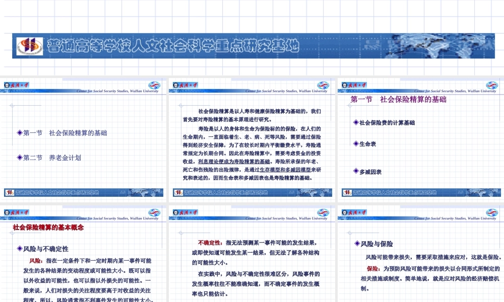 第04章 社会保险精算.ppt