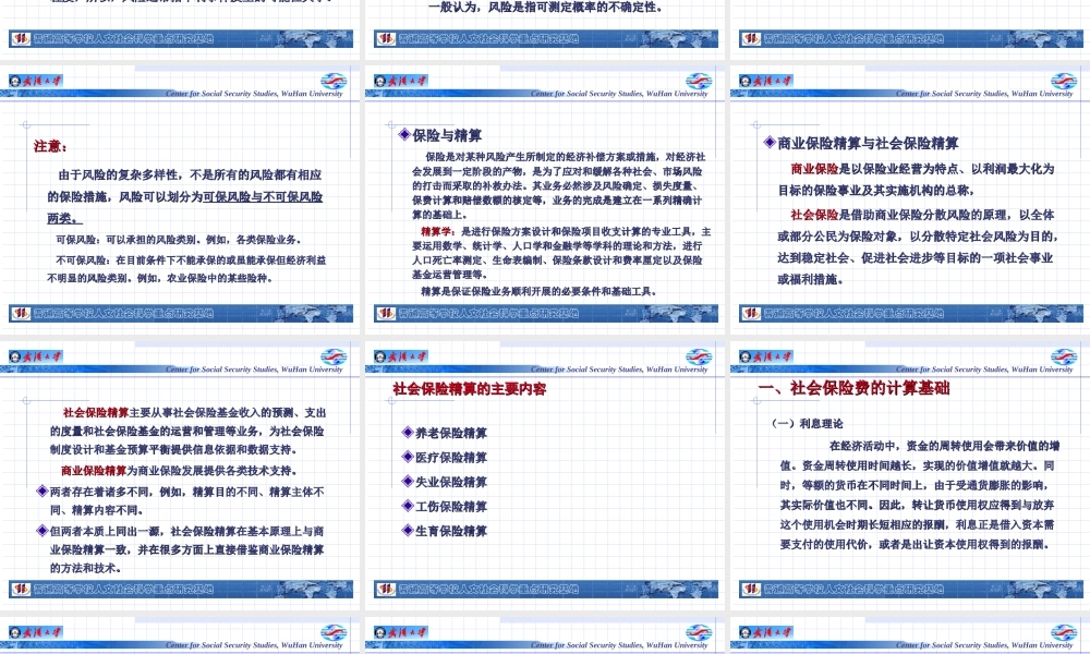 第04章 社会保险精算.ppt