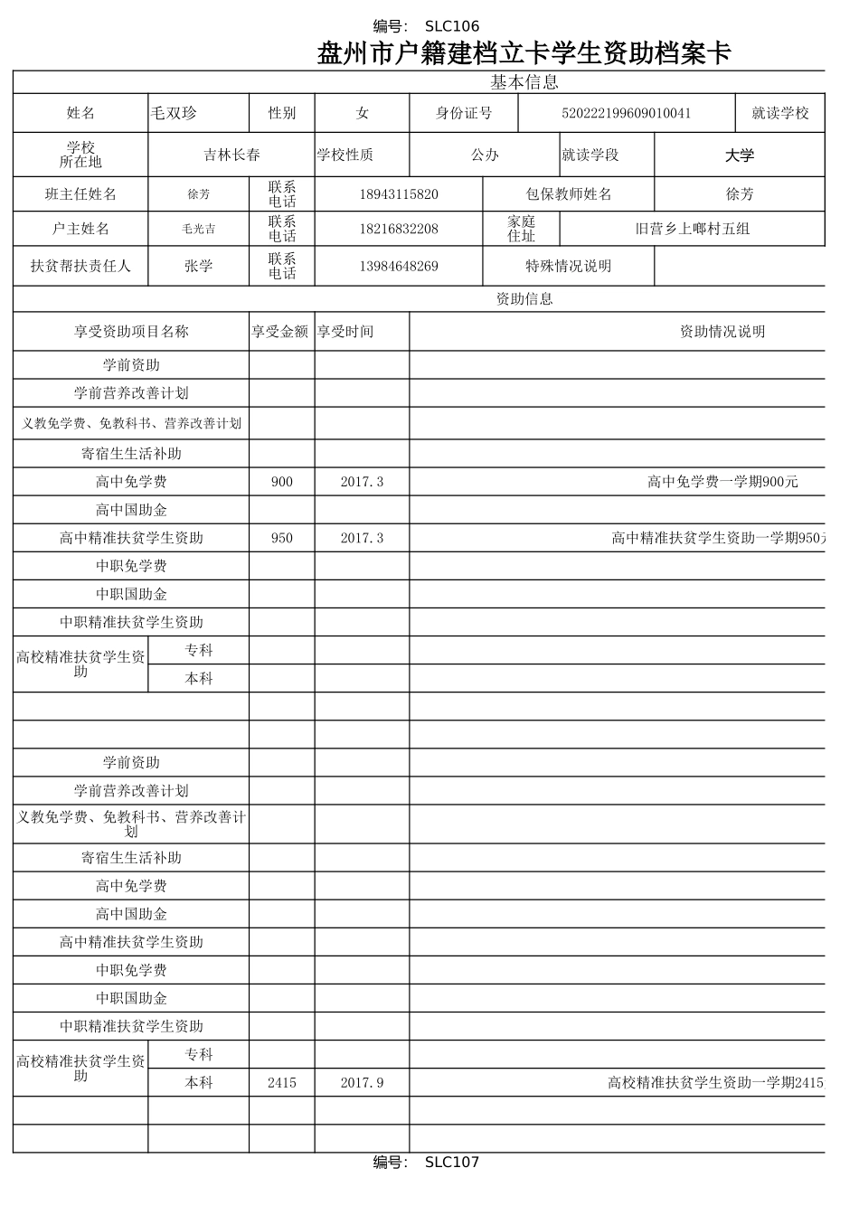 （魏永江）1108盘州市建档立卡资助档案卡.xlsx_第1页