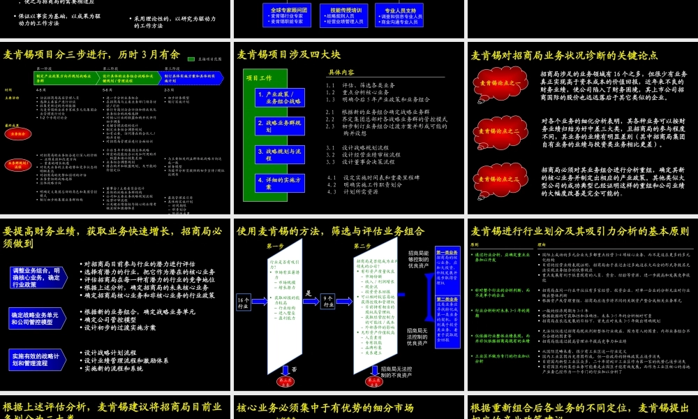 麦肯锡公司招商局管理咨询标准流程.ppt