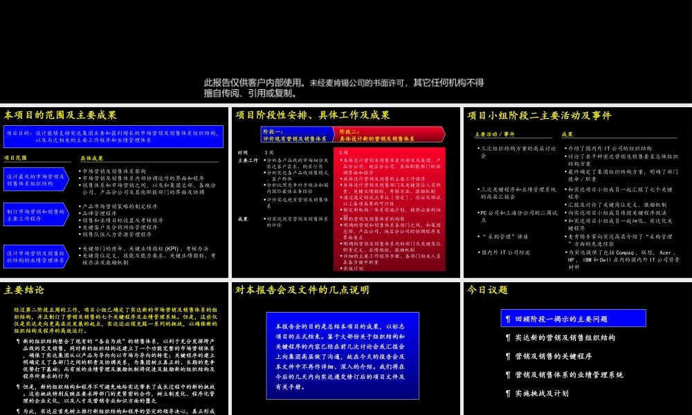 麦肯锡为实达做的项目总结报告(1).ppt