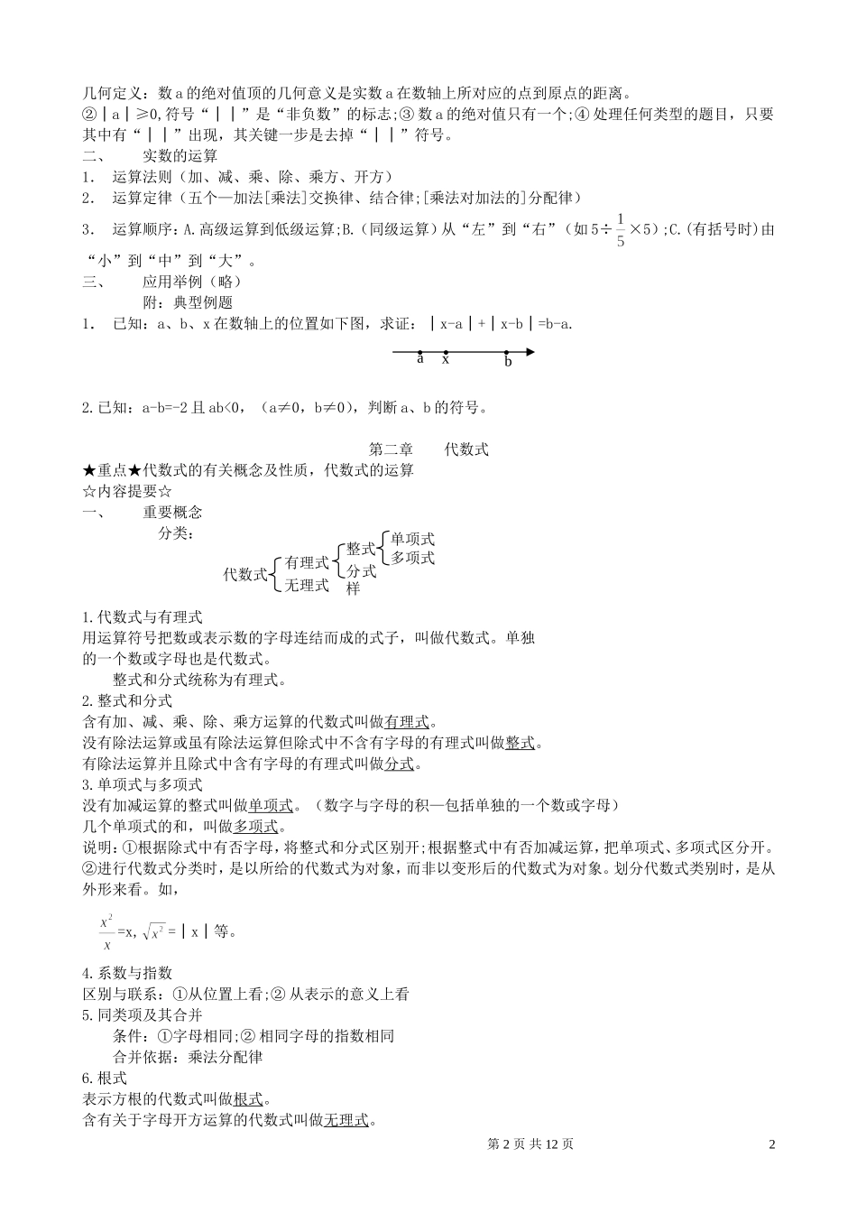 中考数学总复习资料大全(精华版).doc_第2页