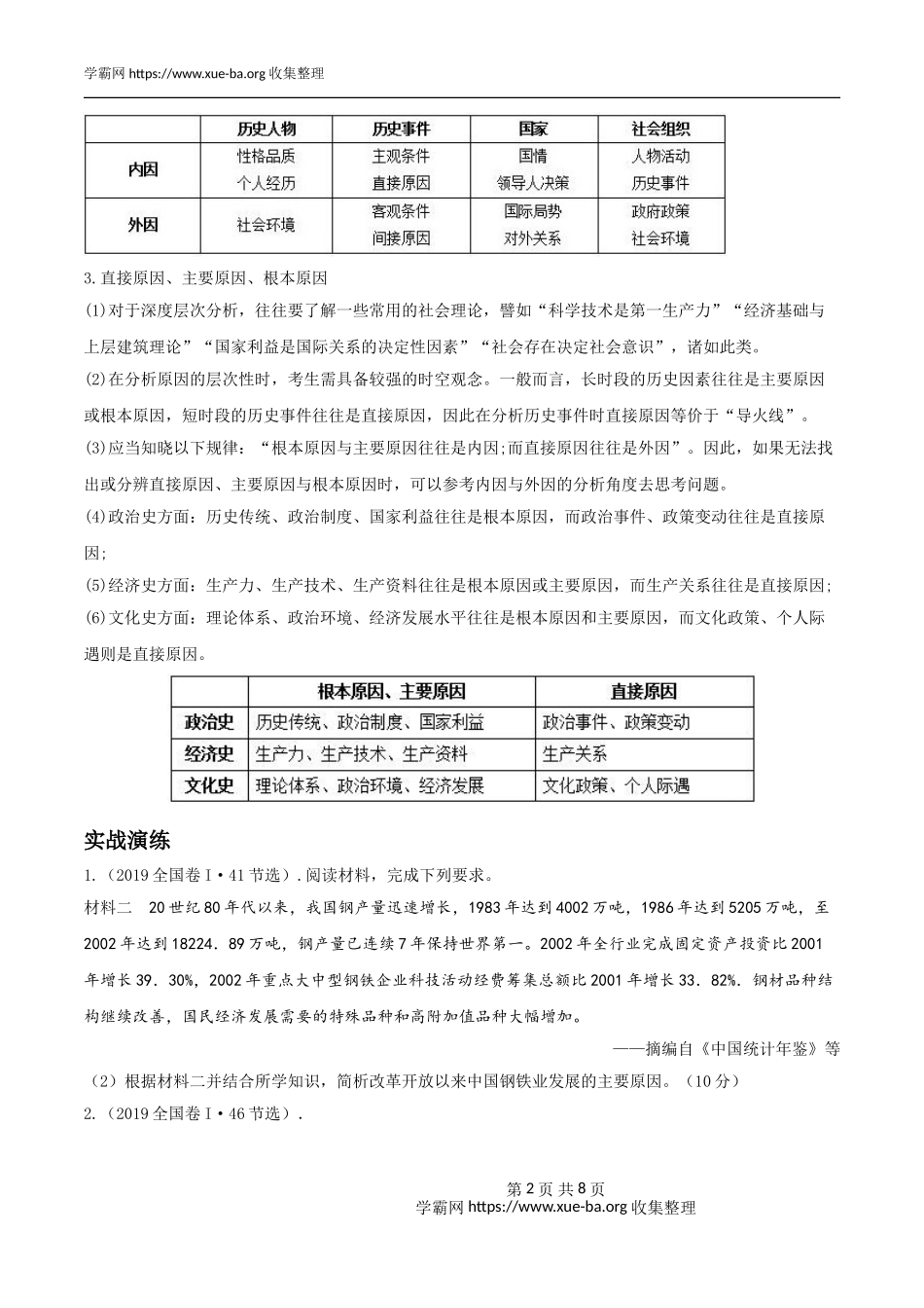专题06原因类材料题解题模板(原卷版）.doc_第2页