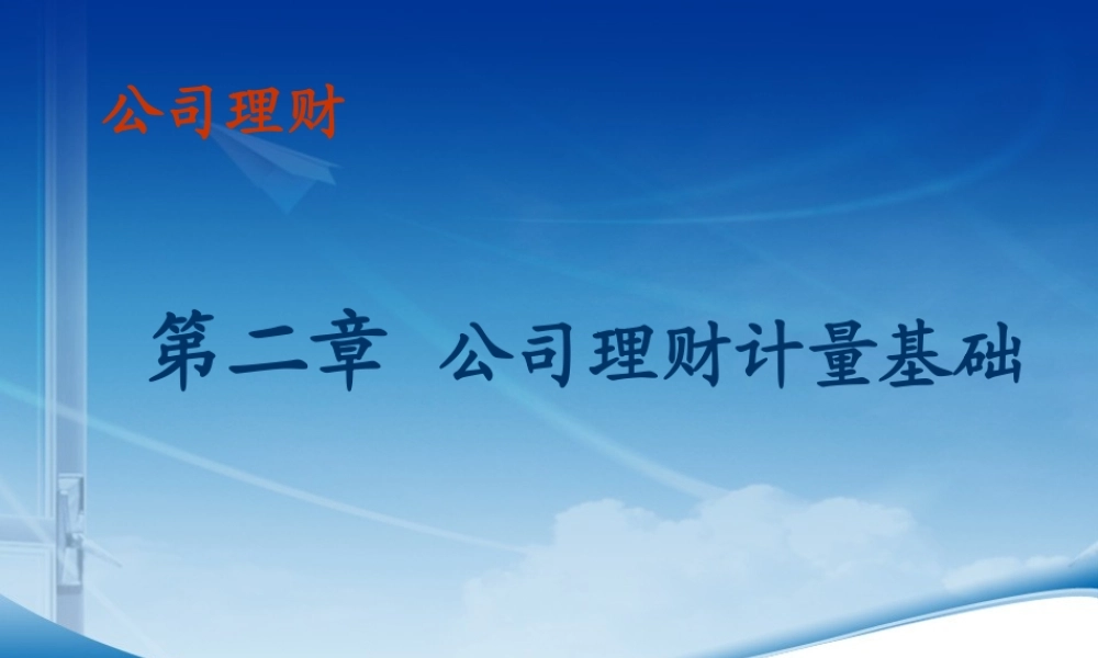 第02章公司理财计量基础.ppt