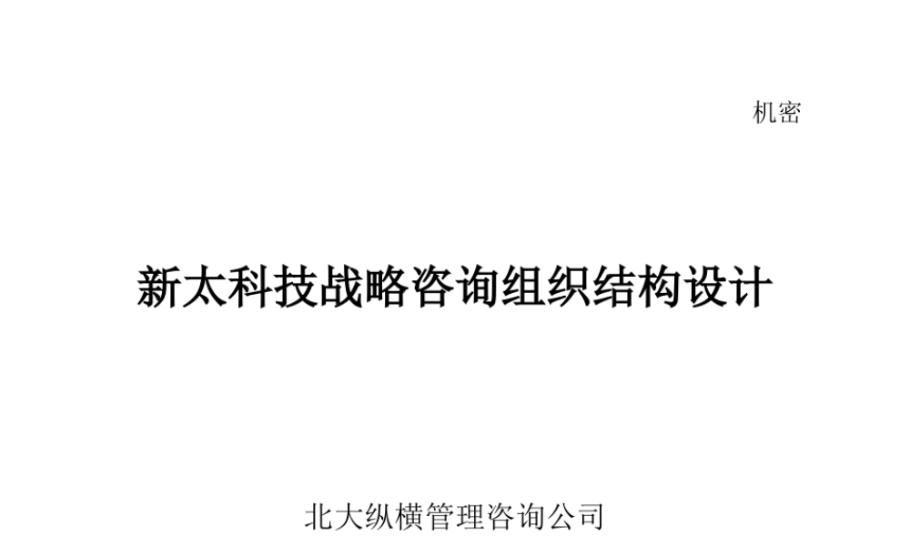 新太科技战略咨询组织结构设计.ppt