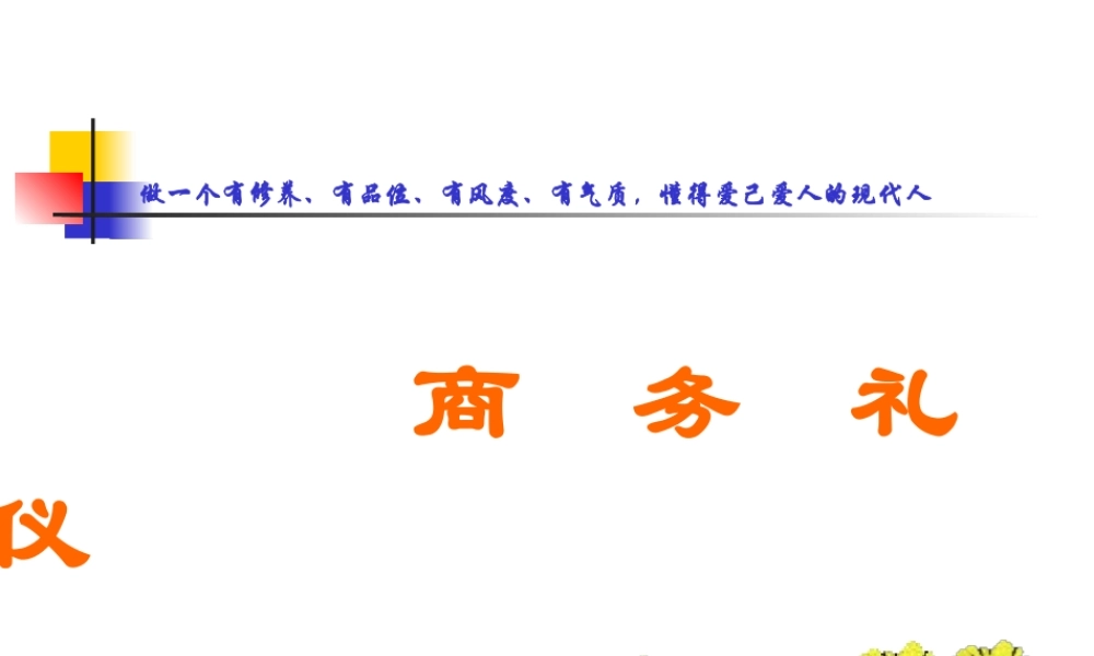 45525 商务礼仪实用教程 袁涤非.ppt