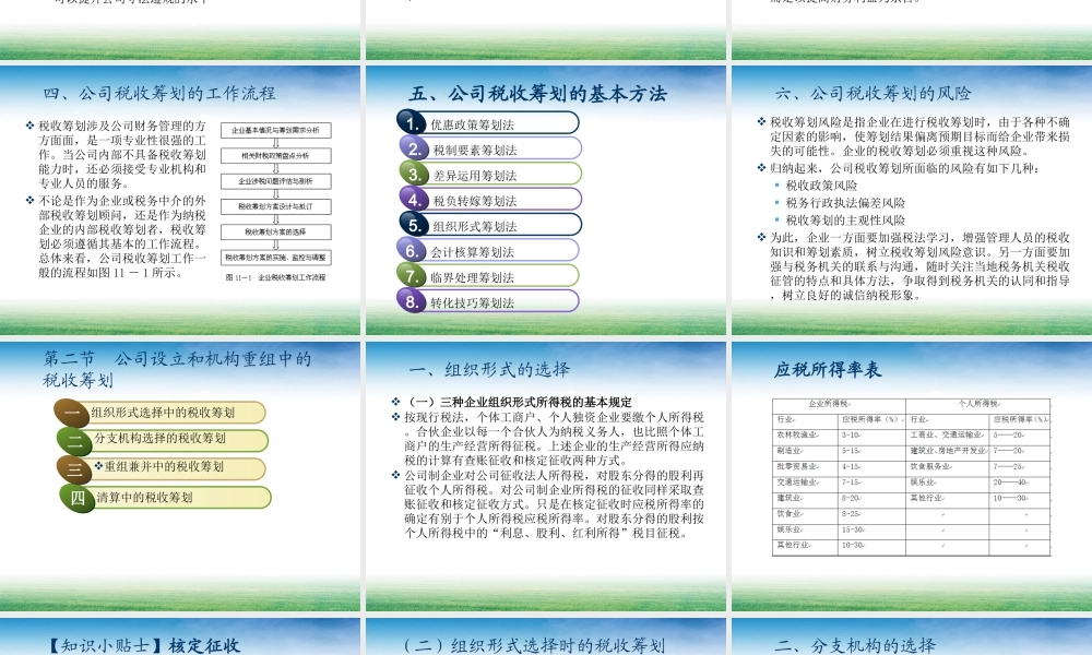 第11章公司税务筹划.ppt