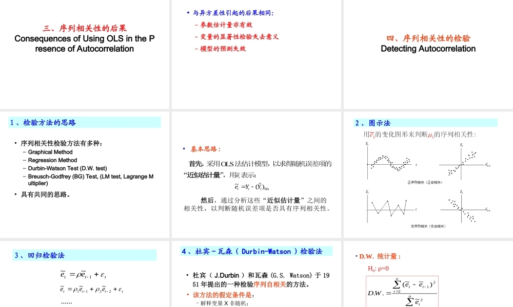 5.1 时间序列模型的序列相关性.ppt