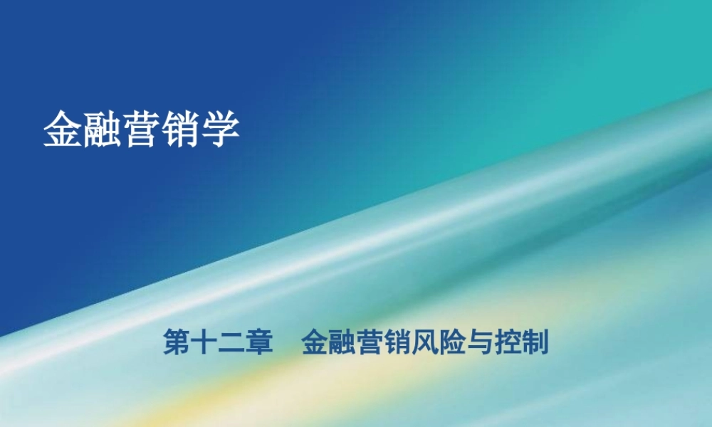 第12章 金融营销风险与控制.ppt