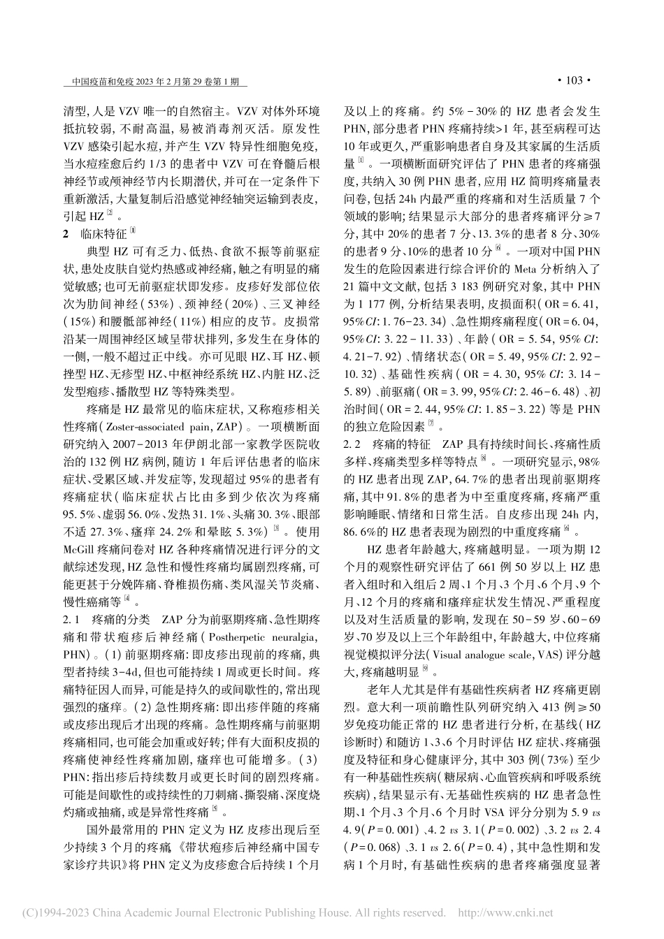带状疱疹的临床和流行病学特征综述_刘娜.pdf_第2页