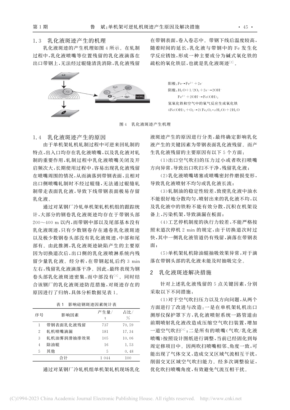 单机架可逆轧机斑迹产生原因及解决措施_鲁斌.pdf_第3页