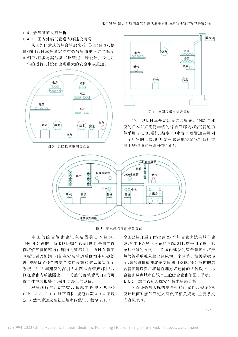 综合管廊内燃气管道泄漏事故现场应急处置方案与决策分析_张智贤.pdf_第3页