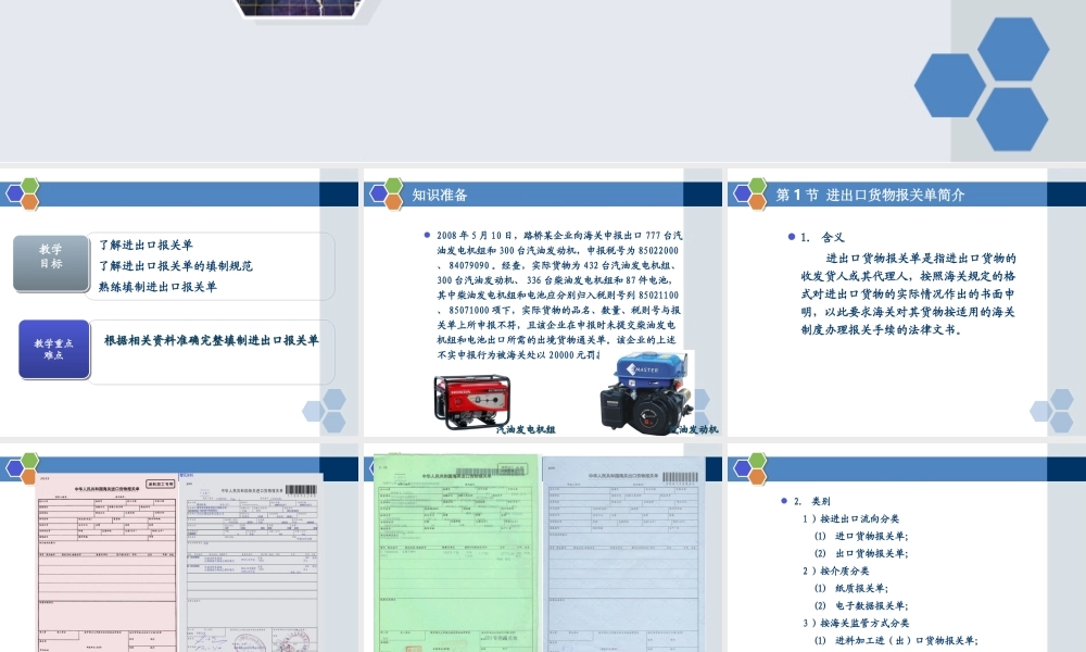 CH6进出口货物报关单的填制.ppt