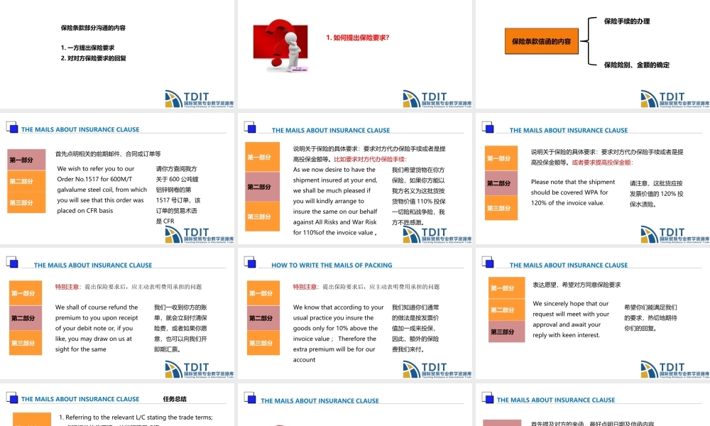 T11.2如何书写探讨保险的信函.ppt
