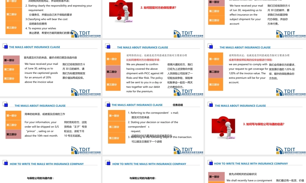 T11.2如何书写探讨保险的信函.ppt