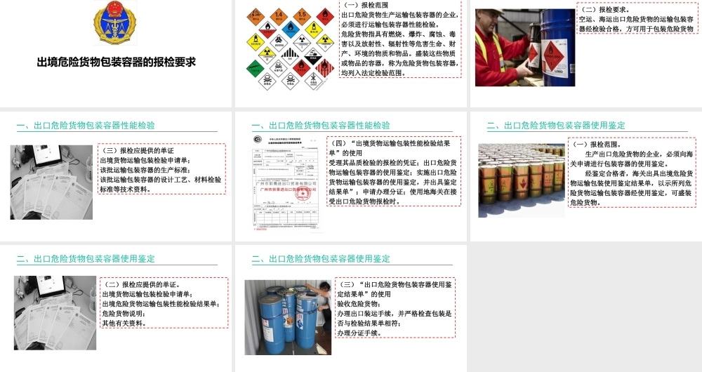 出境危险货物包装容器的报检要求.ppt