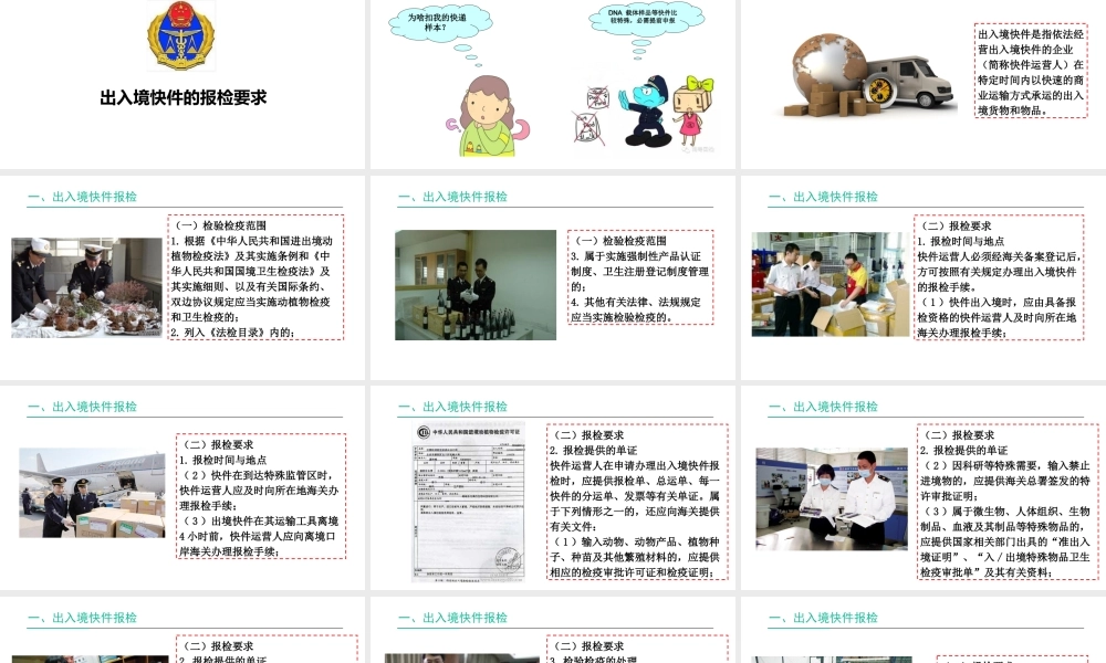 出入境快件的报检要求.ppt
