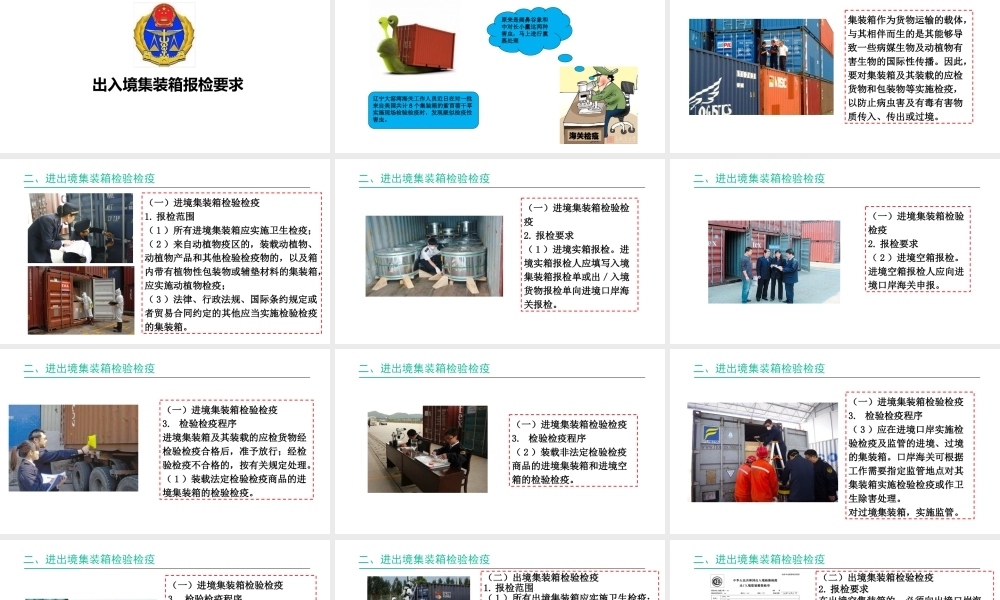 出入境集装箱报检要求.ppt