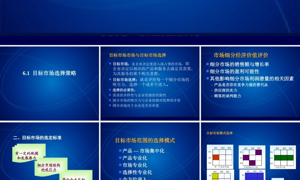 6目标市场选择和市[1]...ppt