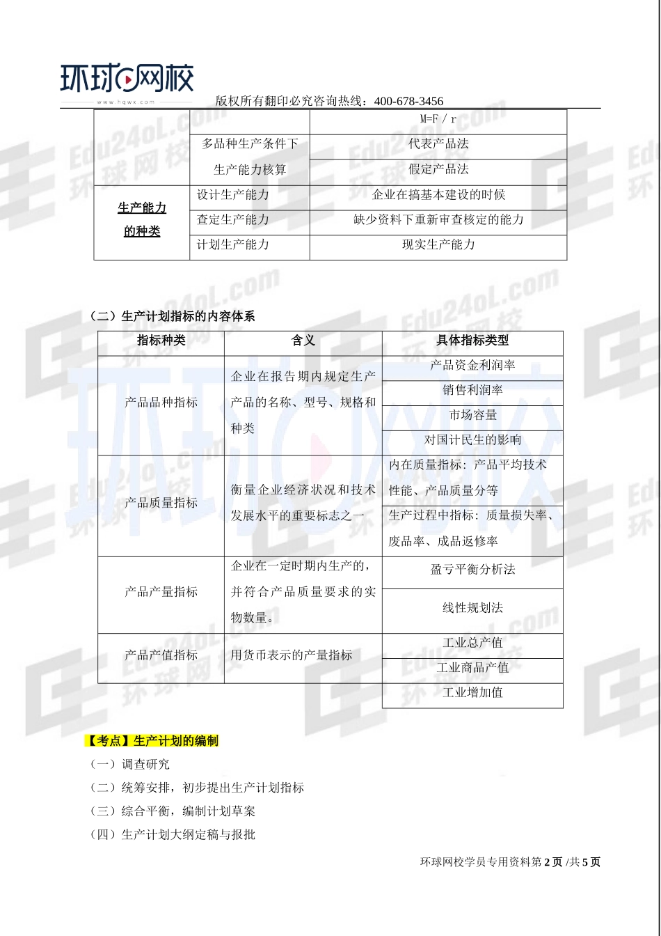 2017中级经济师-工商-考点强化班【孙晶晶】-07、第4章生产管理与控制（一）.doc_第2页