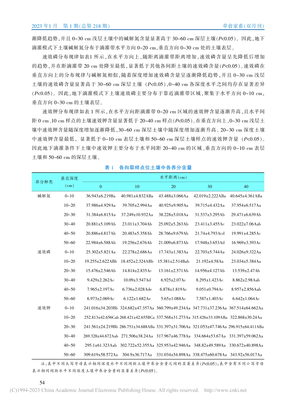 地下滴灌苜蓿种子田土壤养分及盐碱分布规律_孙群策.pdf_第3页