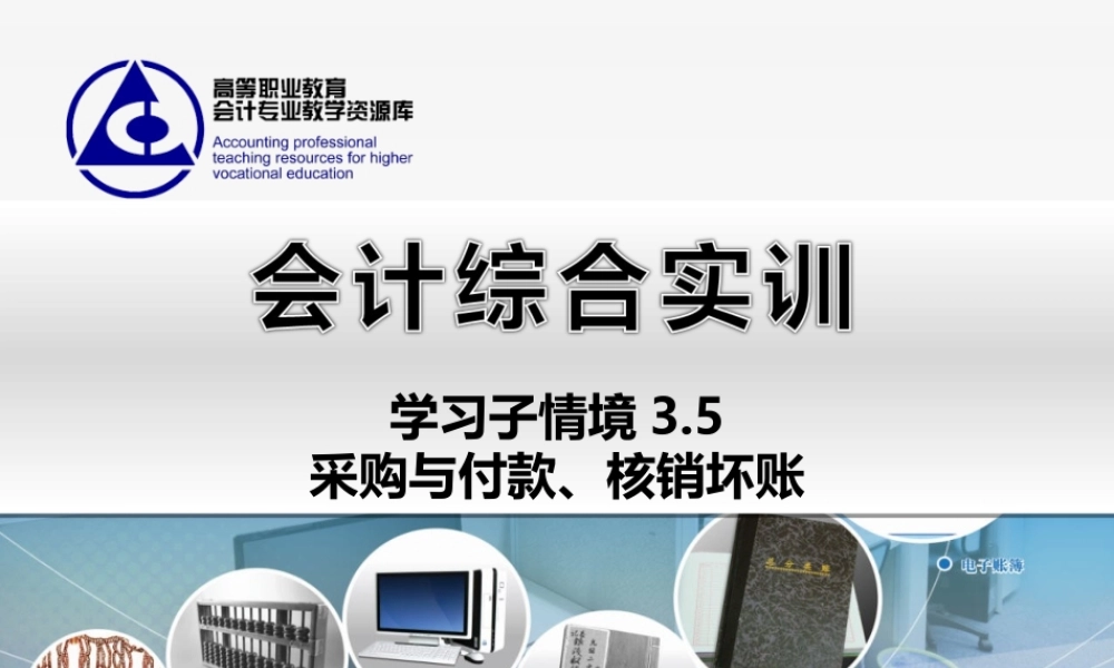 3.5 采购与付款、核销坏账..ppt