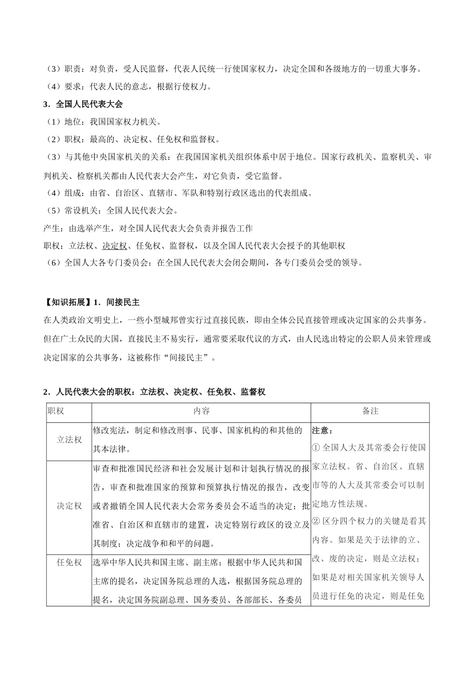 5.1 人民代表大会：我国的国家权力机关（学生版）.docx_第2页