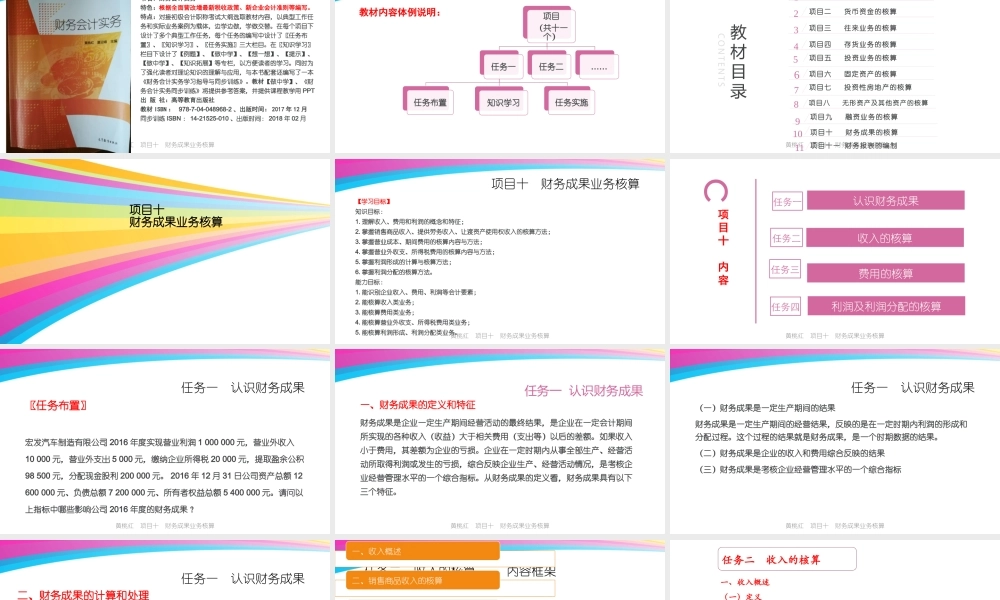 10黄桃红项目十财务成果业务核算.pptx