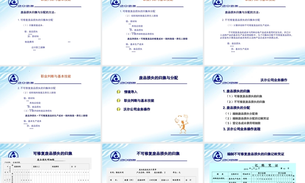 14.废品损失的归集与分配.ppt