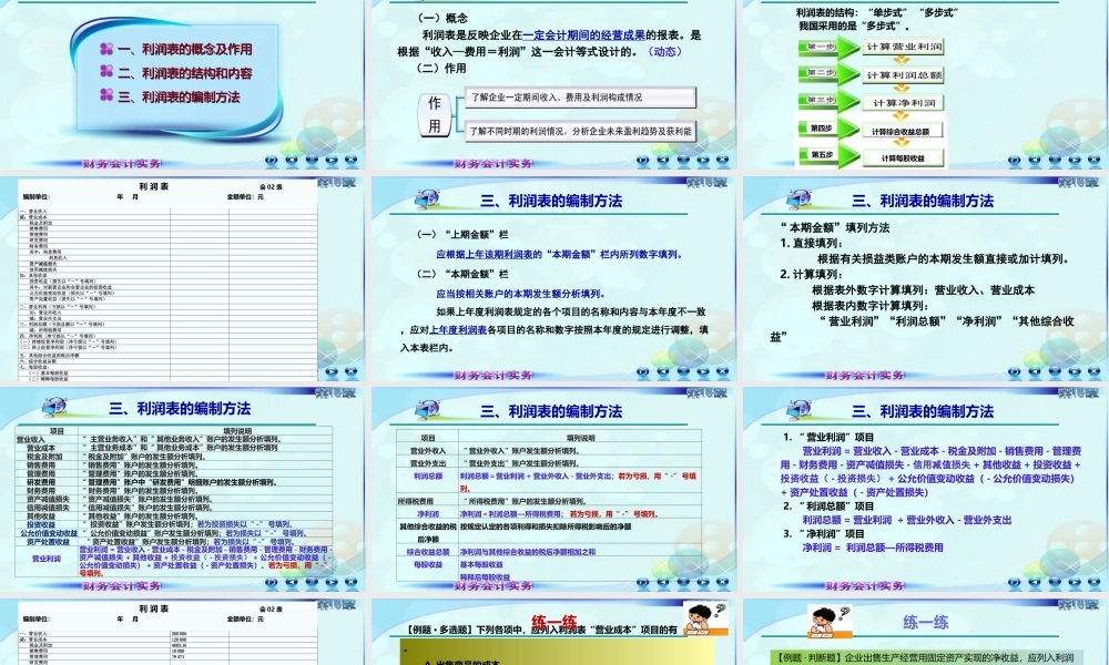 133章利润表3.ppt