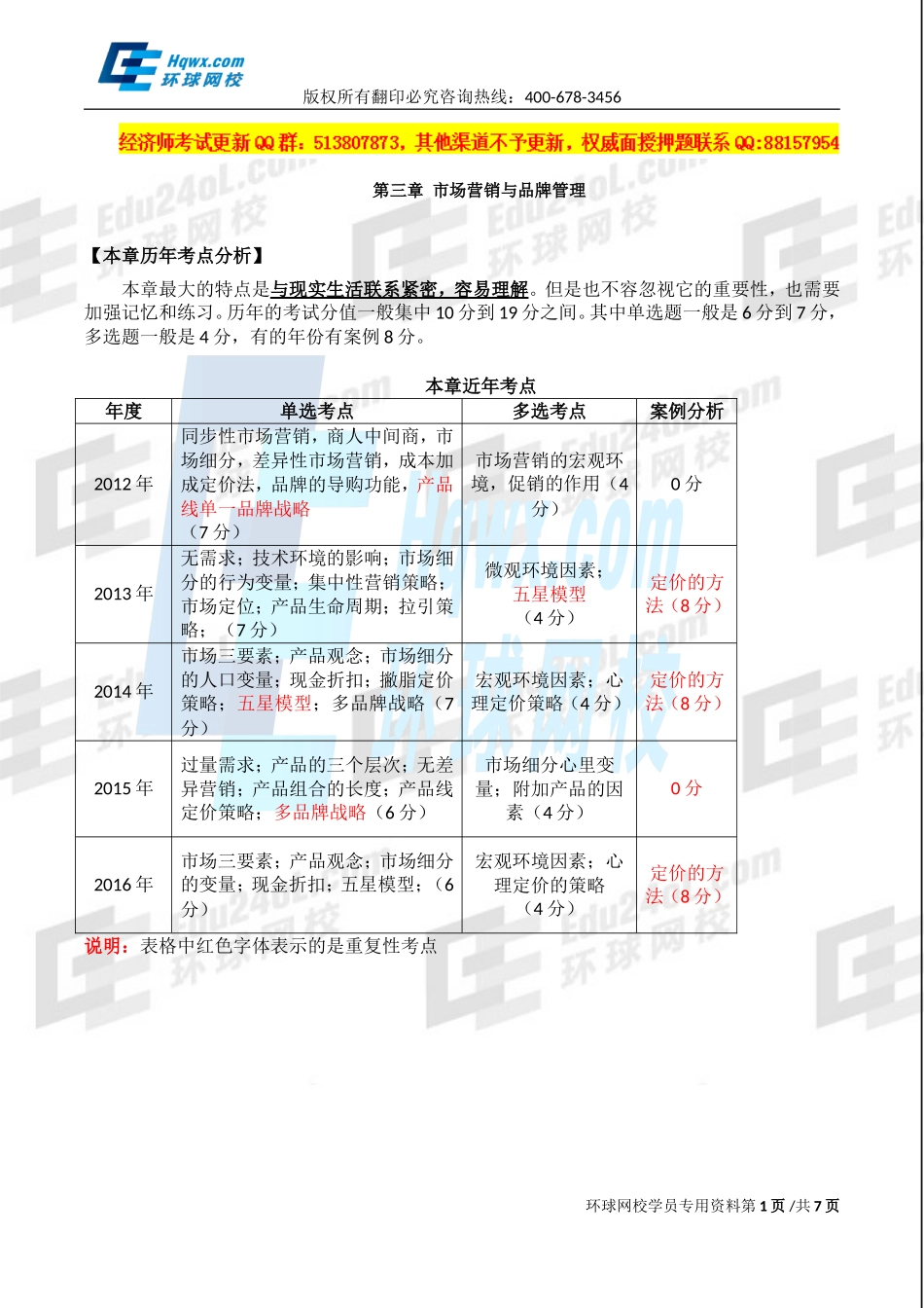 2017中级经济师-工商-精讲班【孙晶晶】-15、(2017教材变动)第三章市场营销与品牌管理-第一节-市场营销概述.doc_第1页