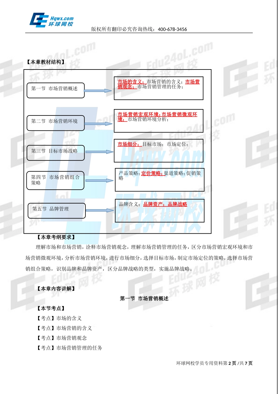 2017中级经济师-工商-精讲班【孙晶晶】-15、(2017教材变动)第三章市场营销与品牌管理-第一节-市场营销概述.doc_第2页