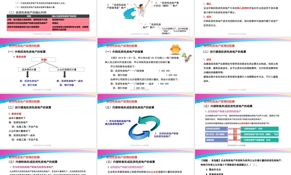 7蔡小平项目七 投资性房地产业务核算.pptx