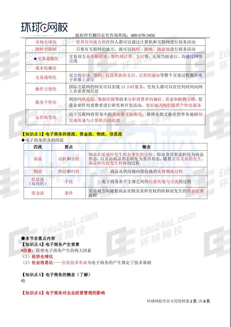 2017中级经济师-工商-考点强化班【李争】-14、第9章电子商务.doc_第2页