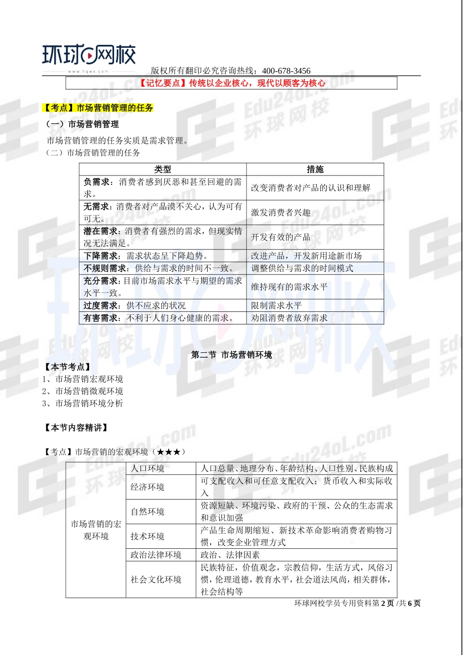 2017中级经济师-工商-考点强化班【孙晶晶】-05、第3章市场营销与品牌管理（一）.doc_第2页