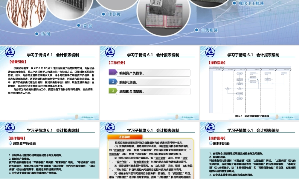 6.1 会计报表编制..ppt