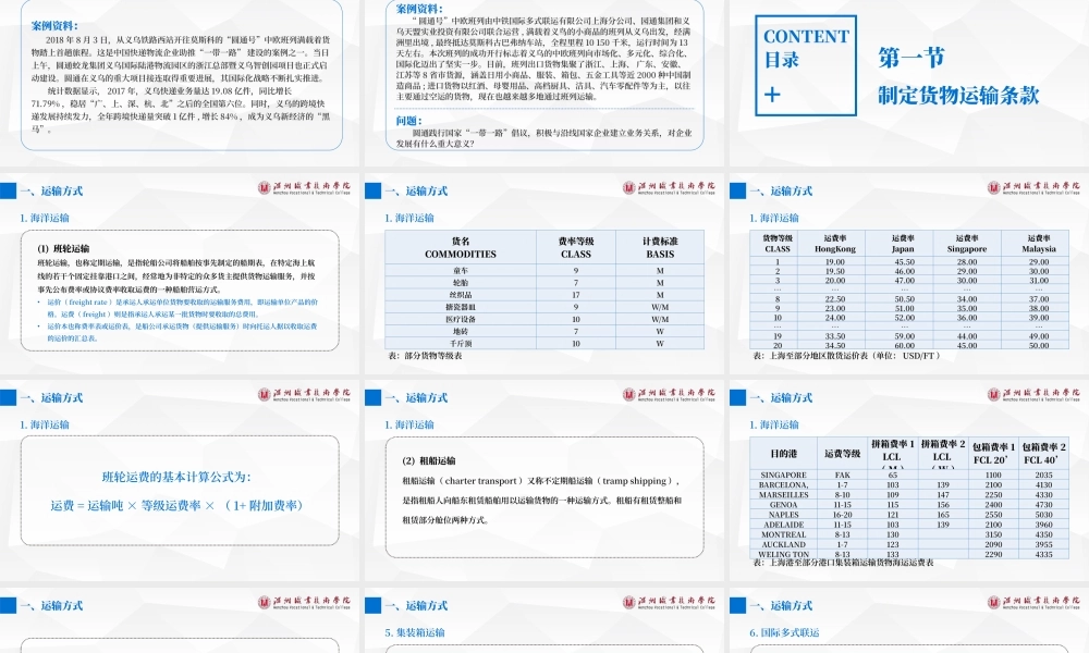 6第六章 制定贸易合同条款（二）——货物运输与保险条款.pptx