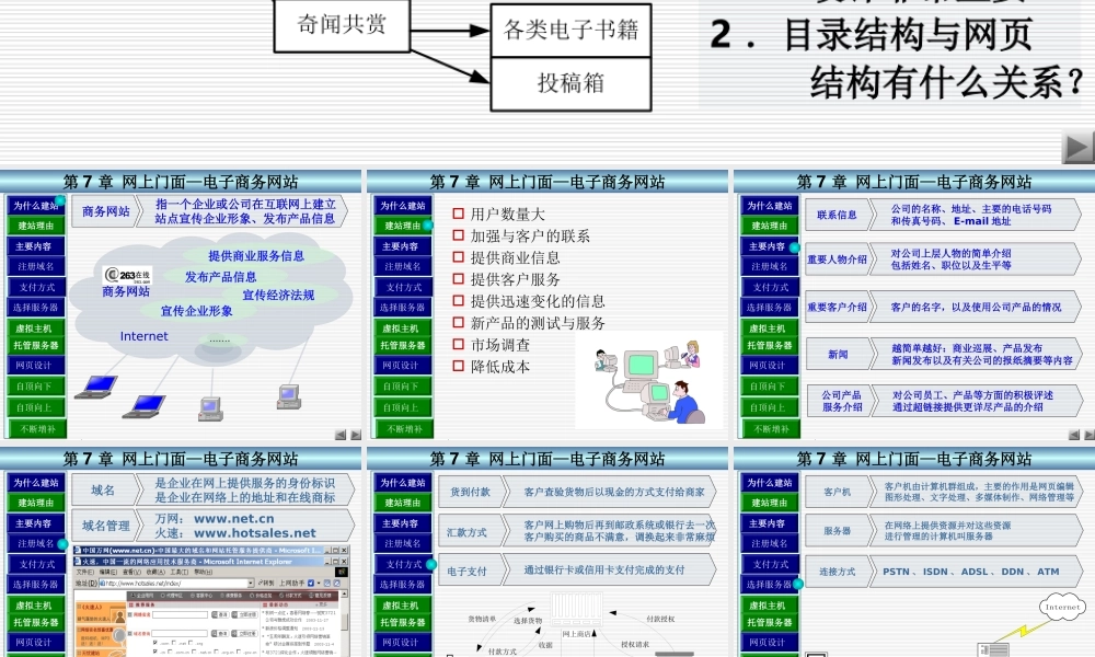 7第7章 网上门面--电子商务网站.ppt