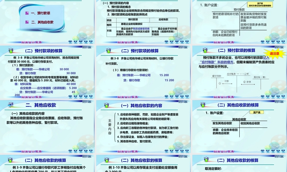 035第三章第三讲预付及其他应收款.ppt