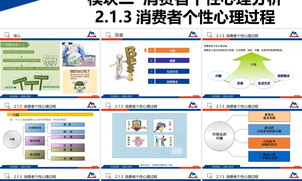 07-2.1.3 消费者个性心理过程.ppt