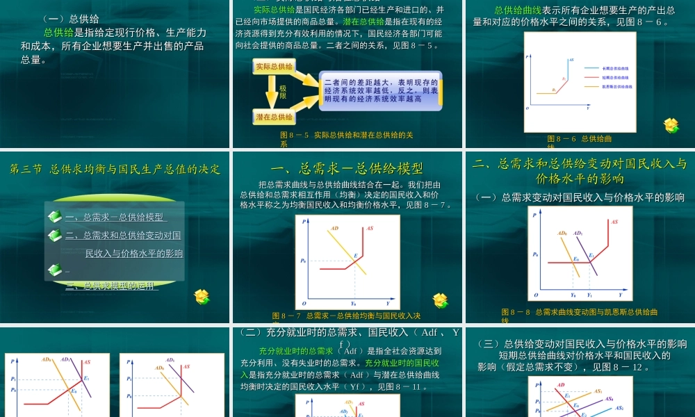 08第八章 国民生产总值、总需求和总供给.ppt
