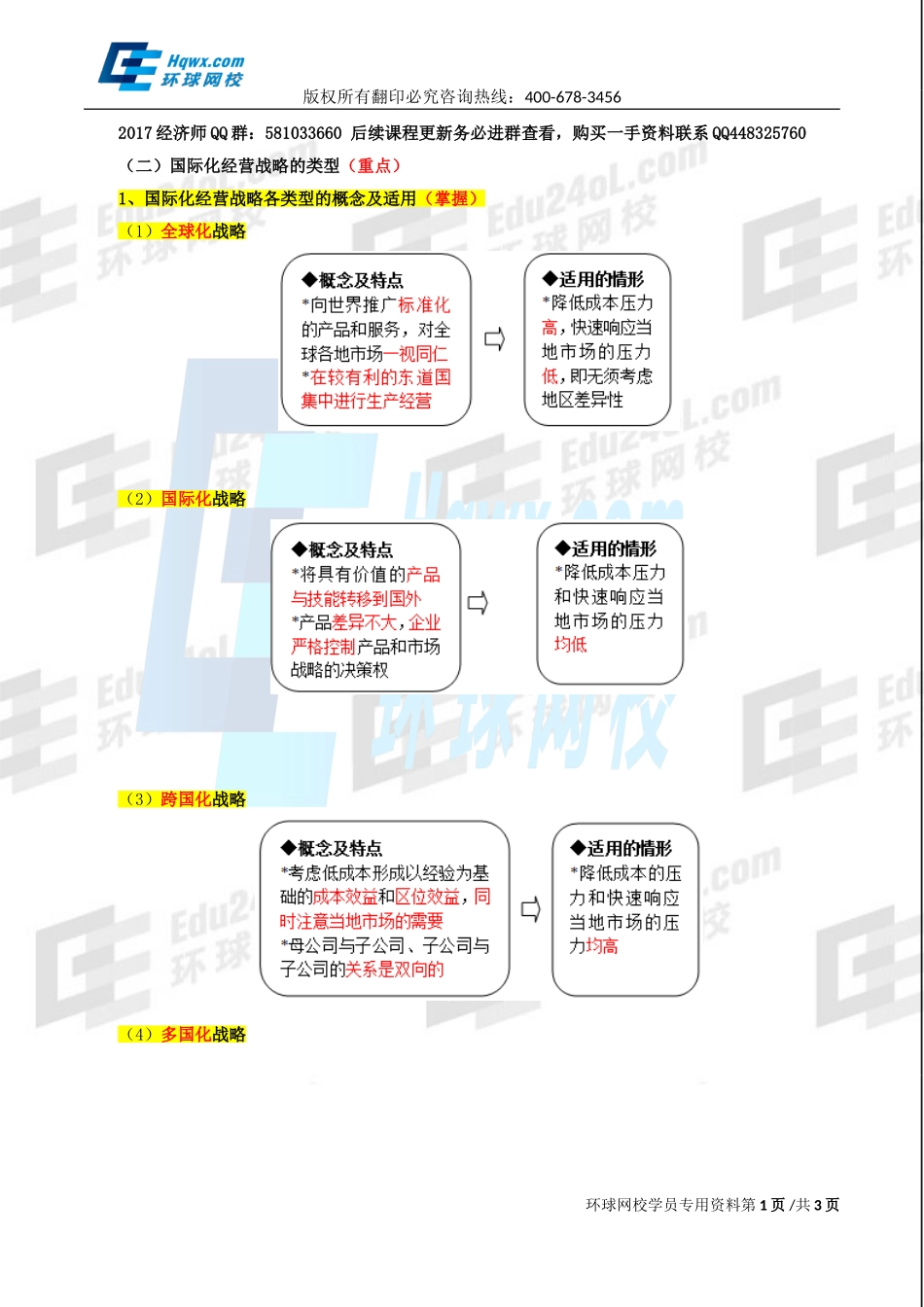 2017中级经济师-工商-精讲班【李争】-08、第一章企业战略与经营决策-第三节企业战略类型（四）.doc_第1页