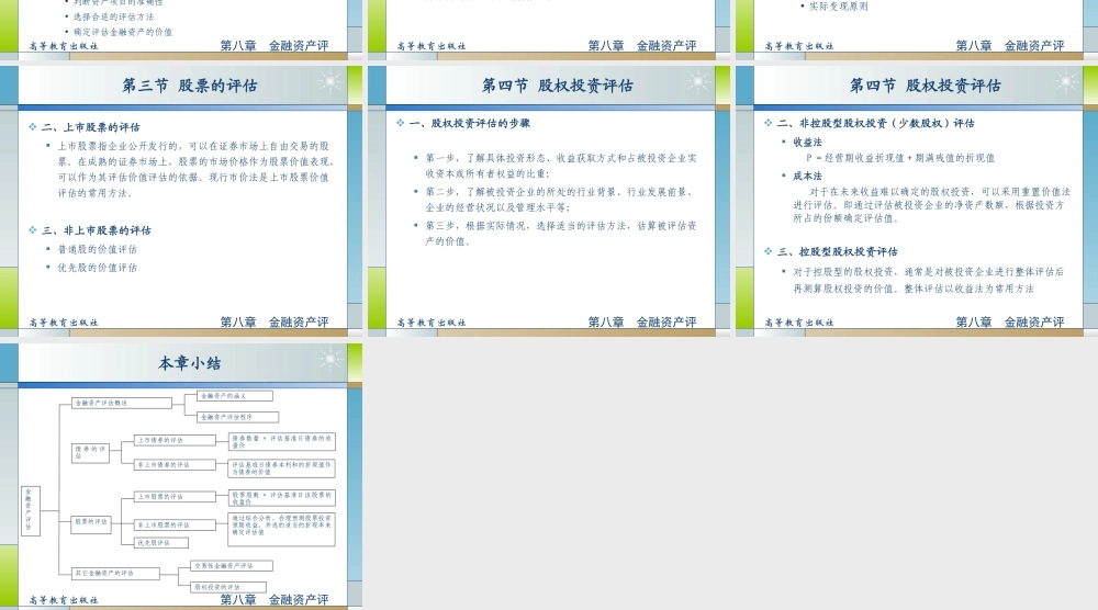 08第八章金融资产评估.ppt