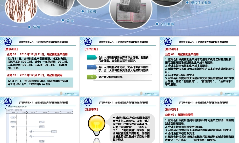 4.3 分配辅助生产费用和制造费用核算..ppt