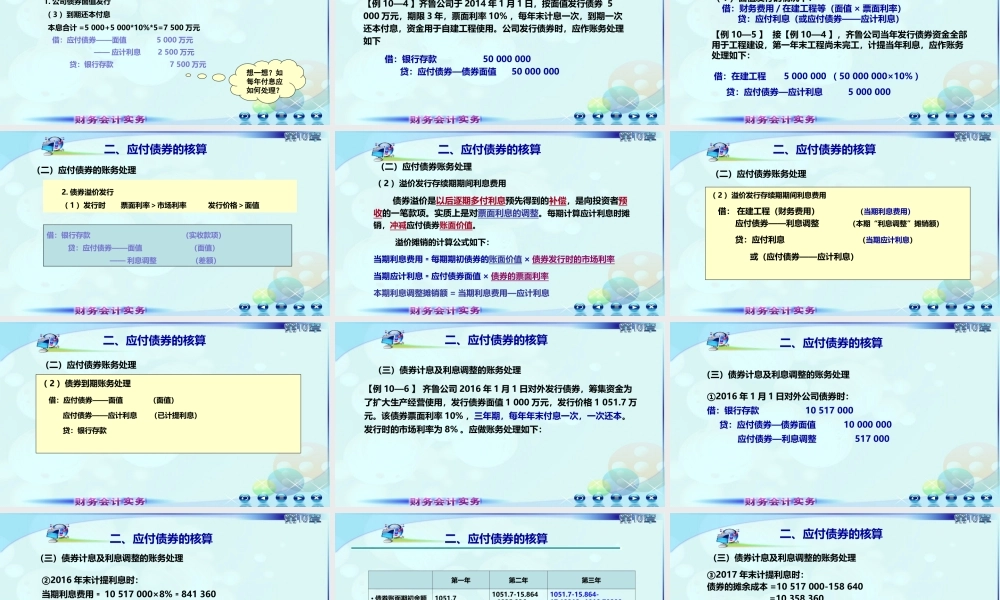 102第二讲应付债券.ppt