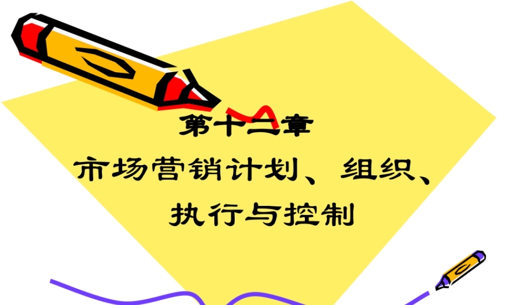 12 市场营销计划、组织、执行与控制.ppt