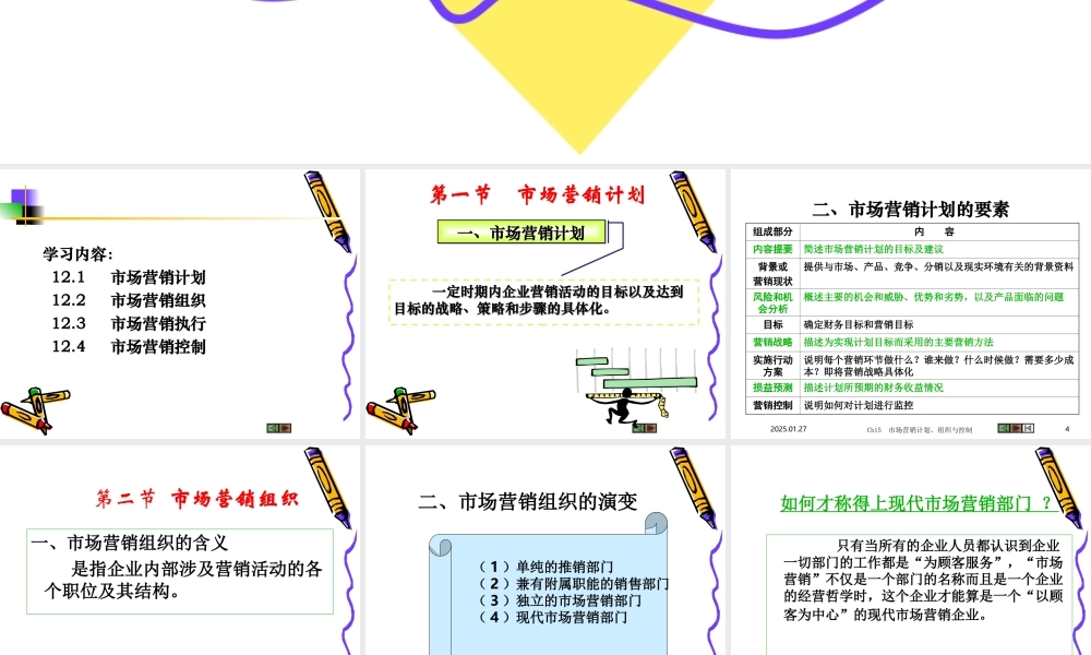 12 市场营销计划、组织、执行与控制.ppt